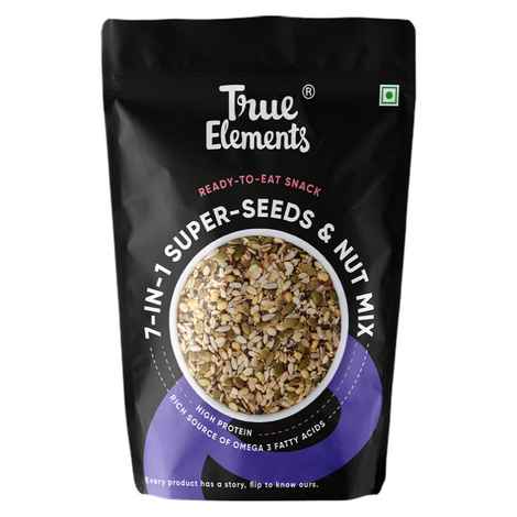 Buy True Elements 7-in-1 Super Seeds Mix Heart healthy, for glowing and healthy skin, improves hair and nail health(250 g) - Purplle