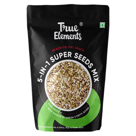 Buy True Elements 5-in-1 Super Seeds Mix Heart healthy, for glowing and healthy skin, improves hair and nail health(250 g) - Purplle