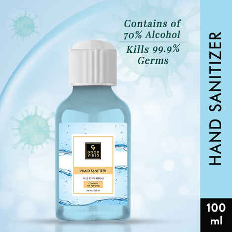 Good Vibes 70% Alcohol Hand Sanitizer | Moisturizing, Refreshing (100 ml)
