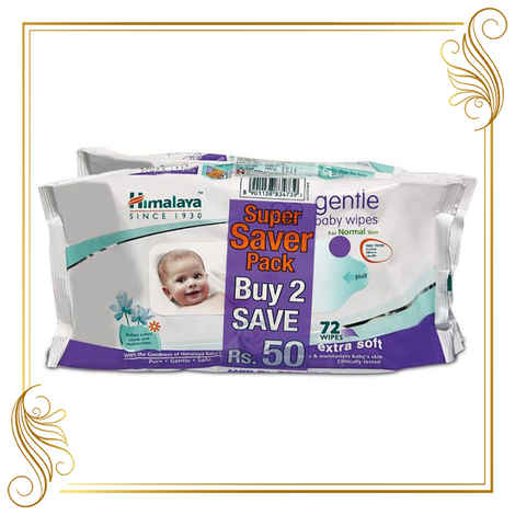 Buy Himalaya Gentle Baby Wipes - Pack of 2 - Purplle