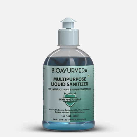 Buy BIOAYURVEDA Multipurpose Liquid Sanitizer| Disinfectant Liquid for Multi-surface Sanitizing| 99.9% Germ Protection & Home Hygiene | 70% Isopropyl Alcohol Based - Purplle