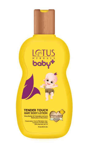 Buy Lotus Herbals Baby+ Tender Touch Baby Body Lotion | Preservative Free | With Shea Butter & Calendula | 200ml - Purplle