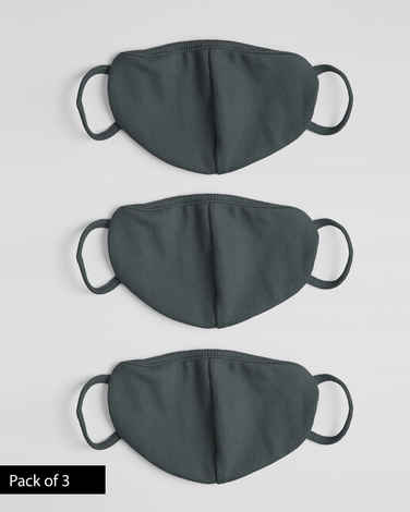 Buy Bewakoof Grey- Blue Premium protective mask(pack of 3) - Purplle