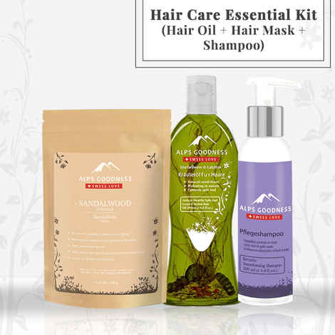 Buy Alps Goodness Hair Care Essential Kit (Hair Mask + Hair Oil + Shampoo) - Purplle