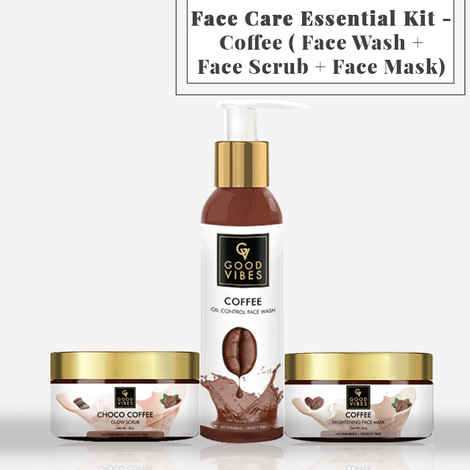 Buy Good Vibes Face Care Essential Kit - Coffee ( Face Wash + Face Scrub + Face Mask) - Purplle