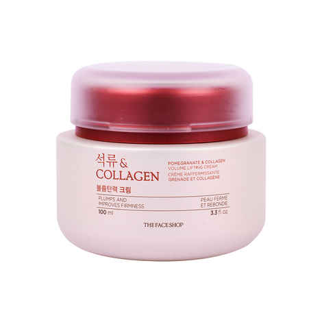 Buy The Face Shop Pomegranate And Collagen Volume Lifting Cream With Pomegranate Extracts To Nourish & Brighten Skin |Korean Skin Care Product Suitable For All Skin Types, 100Ml - Purplle
