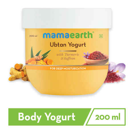 Mamaearth Ubtan Yogurt, Lotion For Dry Skin,with Turmeric and Saffron for Deep Moisturization (200 ml)