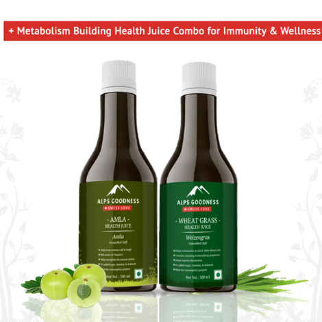 Buy Alps Goodness Metabolism Building Health Juice Combo for Immunity & Wellness (Amla + Wheatgrass) - Purplle