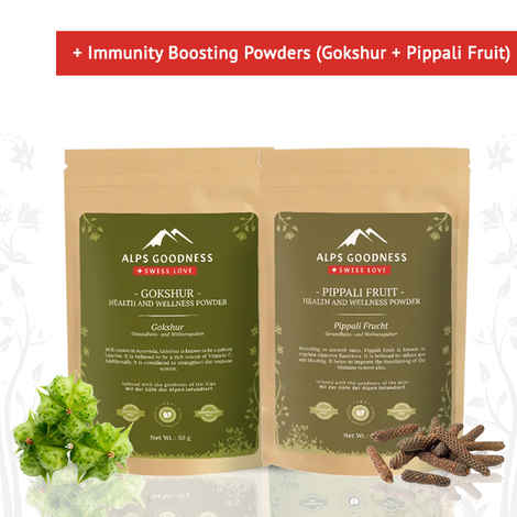 Buy Alps Goodness Immunity Boosting Powders Combo (Gokshur + Pippali Fruit) - Purplle