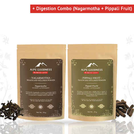 Buy Alps Goodness Digestion Improving Powders (Nagarmotha + Pippali Fruit) - Purplle