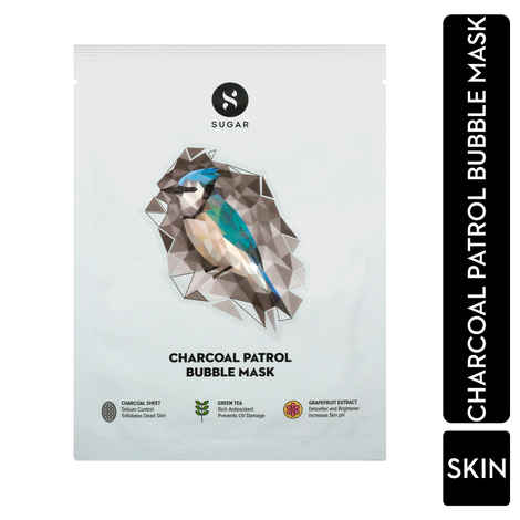 Buy SUGAR Cosmetics Charcoal Patrol Bubble Face Mask - Purplle