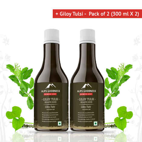 Buy Alps Goodness Health Juice - Giloy Tulsi - Pack of 2 (300 ml X 2) - Purplle
