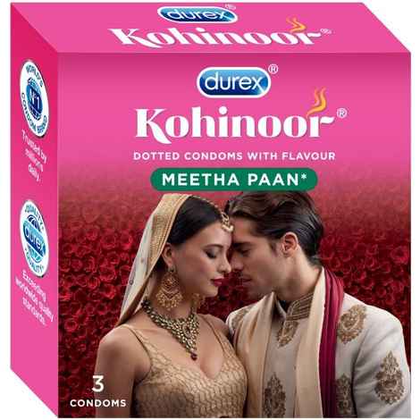 Buy Durex Kohinoor Condoms Meetha Pan- 3s(Pack of 3) - Purplle