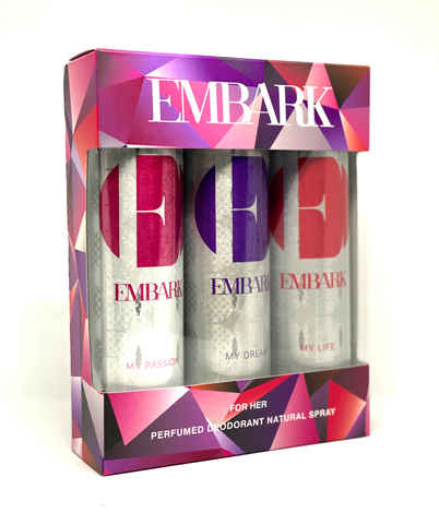 Buy Embark Gift Set - 3 Deo Pack for HER (My Life + My Dream + My Passion) - Purplle