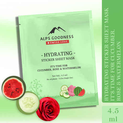 Buy Alps Goodness Hydrating Sticker Sheet Mask - Rose+Watermelon+Cucumber - Purplle