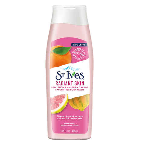 Buy St.Ives Radiant Skin Pink Lemon & Mandarin Orange Exfoliating Body Wash (400 ml) - Purplle