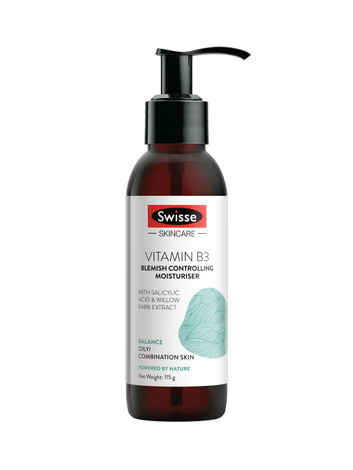 Swisse Skincare Vitamin B3 Anti Blemish Moisturizer With Green Tea & Willow Bark Extract (115 gm)
