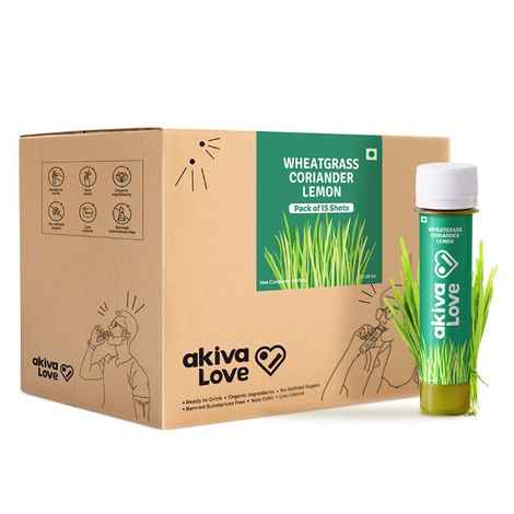 Buy Akiva Love Wheatgrass Detox Ready To Drink Ayurvedic Juice (Pack Of 15)(40 ml each) - Purplle