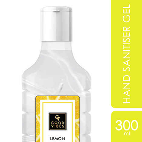 Buy Good Vibes Lemon Hand Sanitizer Gel with Lemon Essential Oil - 300 ml - Purplle