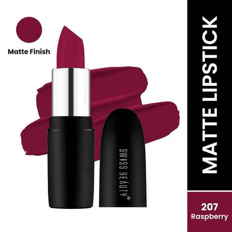Buy Swiss Beauty Pure Matte Lipstick - Raspberry (3.8 g) - Purplle