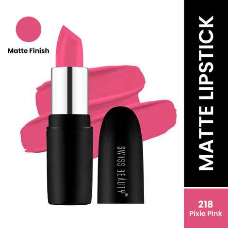 Buy Swiss Beauty Pure Matte Lipstick - Pixie-Pink (3.8 g) - Purplle