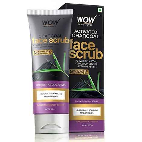 Buy WOW Skin Science Activated Charcoal Face Scrub (100 ml) - Purplle