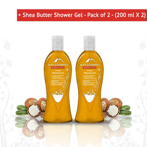 Buy Alps Goodness Hydrating Shower Gel - Shea Butter (200 ml X 2) - Purplle