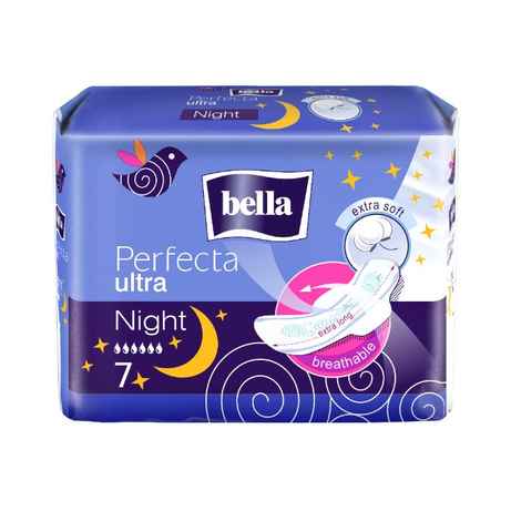 Buy Bella Perfecta Ultra Night, Extra Soft Sanitary Pads, XXL 7pcs - Purplle