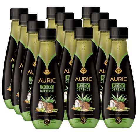 Buy Auric Immunity Booster Juice, All Natural Body Defence Powered by Amla and Ashwagandha (250ML*12) - Purplle