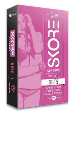 Buy Skore Condoms Dots 10's with 1500+ Raised Dots - Purplle
