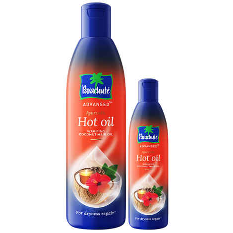 Buy Parachute Advansed Ayurvedic Hot Oil (400 ml) with Free (90 ml) Pack - Purplle