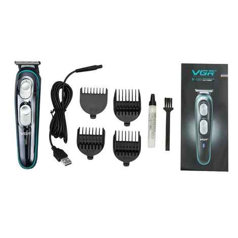 Buy VGR Navigator V-055 Professional Waterproof Hair Trimmer Runtime: 120 mins for Men (Black/Blue) - Purplle