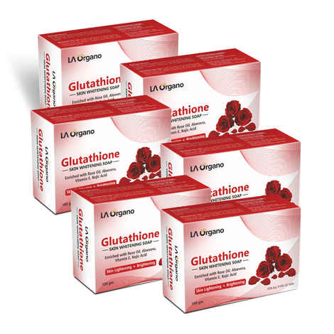 la organo glutathione skin whitening soap product info and reviews Reviews of LA Organo Glutathione Rose Skin Lightening & Brightening Soap  For All Skin Type (100gm) Pack of 6 products| Best LA Organo Glutathione  Rose Skin Lightening & Brightening Soap For All