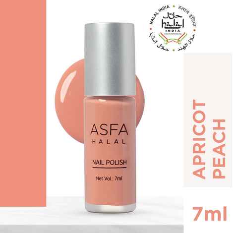 Buy Asfa Halal Hi Shine Nail Polish Apricot Peach 001 (7 ml) - Purplle