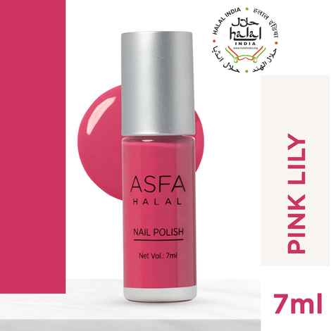 Buy Asfa Halal Hi Shine Nail Polish Pink Lily 011 (7 ml) - Purplle