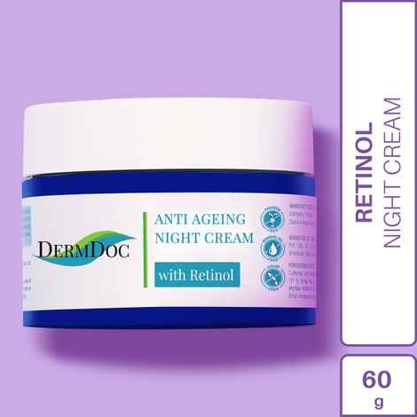 Buy DermDoc Anti Ageing Night Cream with Retinol (60 g) - Purplle