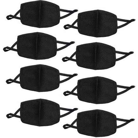 Buy Favon Pack of 8 Washable Anti Pollution Black Masks - Purplle