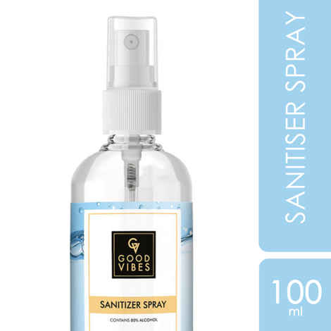 Buy Good Vibes 80% Alcohol Hand Sanitizer Spray (100 ml) - Purplle