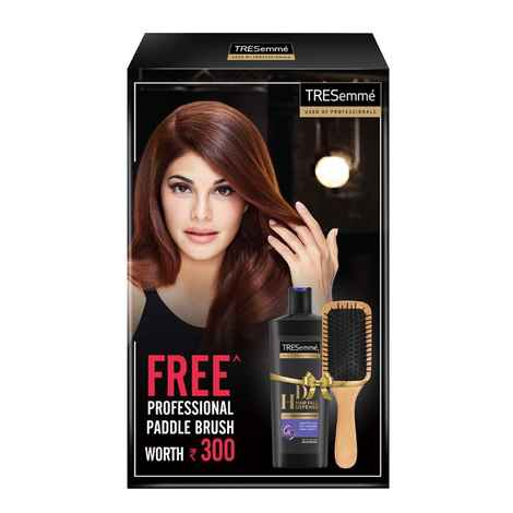 Buy TRESemme Hair Fall Defense Shampoo 340 ml With Free Professional Paddle Hair Brush Combo - Purplle