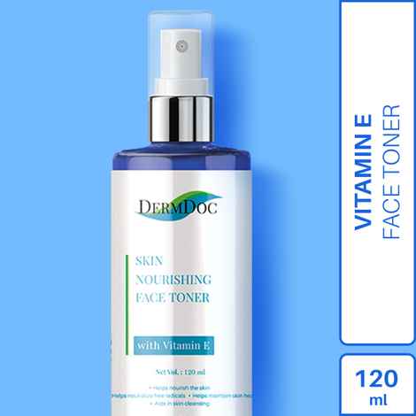 Buy DermDoc Vitamin E Face Toner (120 ml) | For All Skin Types | Lightweight Toner , Hydrates Skin | Paraben Free , Sulfate Free , Cruelty Free - Purplle