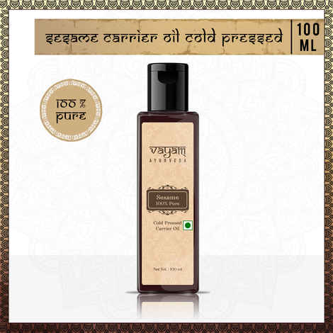 Buy Vayam Ayurveda 100% Pure Sesame Coldpressed Carrier Oil (100 ml)| Ayurvedic | Natural | Herbal | Pure | Sulphate free | Paraben Free - Purplle