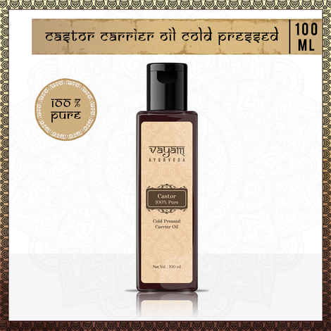 Buy Vayam Ayurveda 100% Pure Castor Coldpressed Carrier Oil (100 ml)| Ayurvedic | Natural | Herbal | Pure | Sulphate free | Paraben Free - Purplle
