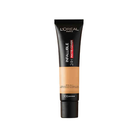 Buy L'Oreal Paris Infallible 24H Matte Cover FoundationAA  106 Sun Beige (30 ml) - Purplle