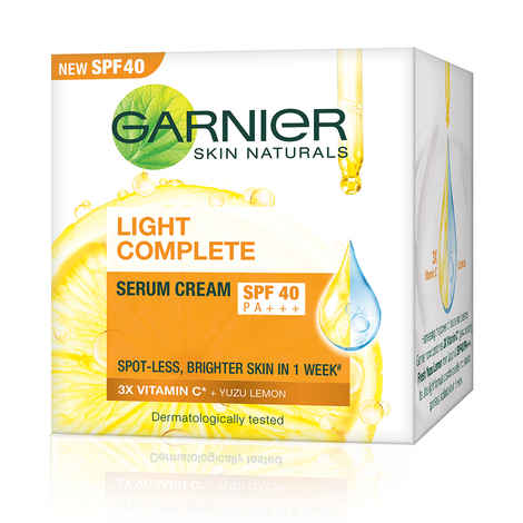 Buy Garnier Light Complete Serum Cream with SPF 40/PA +++, 45g - Purplle