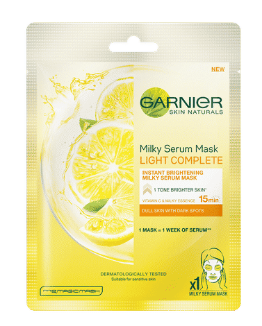 Buy Garnier Light Complete Milky Serum Sheet Mask, 30g - Purplle