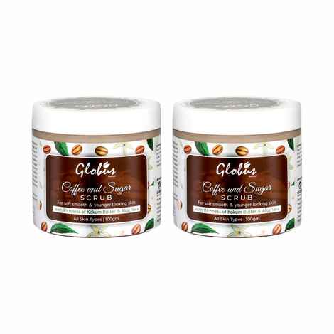 Buy Globus Naturals Detoxifying Coffee and Sugar Scrub (100 g) Pack Of 2 - Purplle