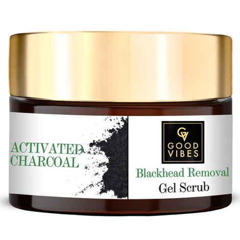 Buy Good Vibes Blackhead Removal Gel Scrub - Activated Charcoal (50 g) - Purplle