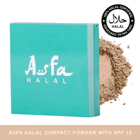 Asfa Halal Compact Powder With SPF 15, Natural Sparkler 02 (8 g)