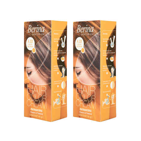 Buy Berina A33 Light Blonde Hair Color Cream 60gm Pack of 2 - Purplle