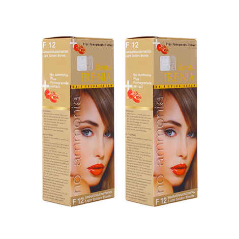 Buy Berina F12 Light Golden Blonde FRE-NIA Hair Color Cream 60gm Pack of 2 - Purplle